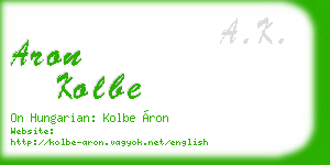 aron kolbe business card